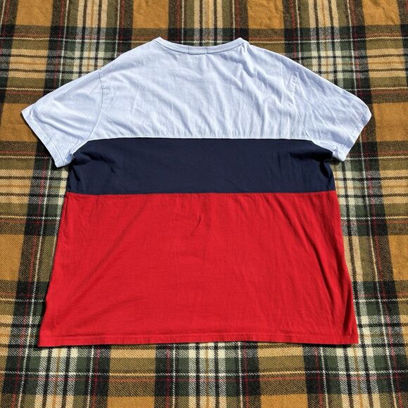 POLO Ralph Lauren Shirt Mens 2XL K Swiss Big Logo Color Block Preppy Old Money - Picture 7 of 14